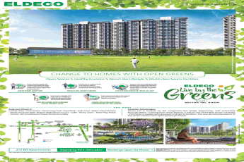 Change to homes with open greens at Eldeco Live By The Greens in Sector 150, Noida